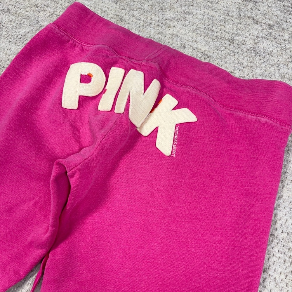 Vintage Y2K Victoria Secret PINK Sweatpants Women Small Joggers Spellout Baggy - Picture 8 of 9